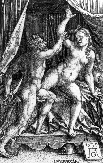 Aldegrever: Vergewaltigung der Lucretia (1539)